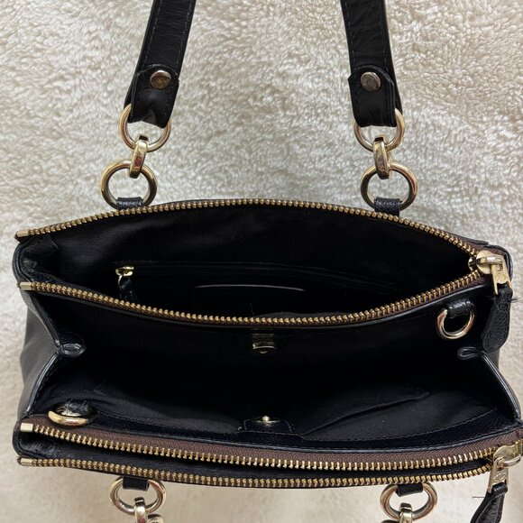 Classic Coach Mini Christie Handbag Brown/Black Logo Pattern F36718 - Picture 8 of 12